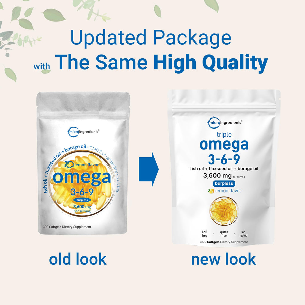 Omega 3-6-9 3600mg Lemon Flavor Softgels C685123