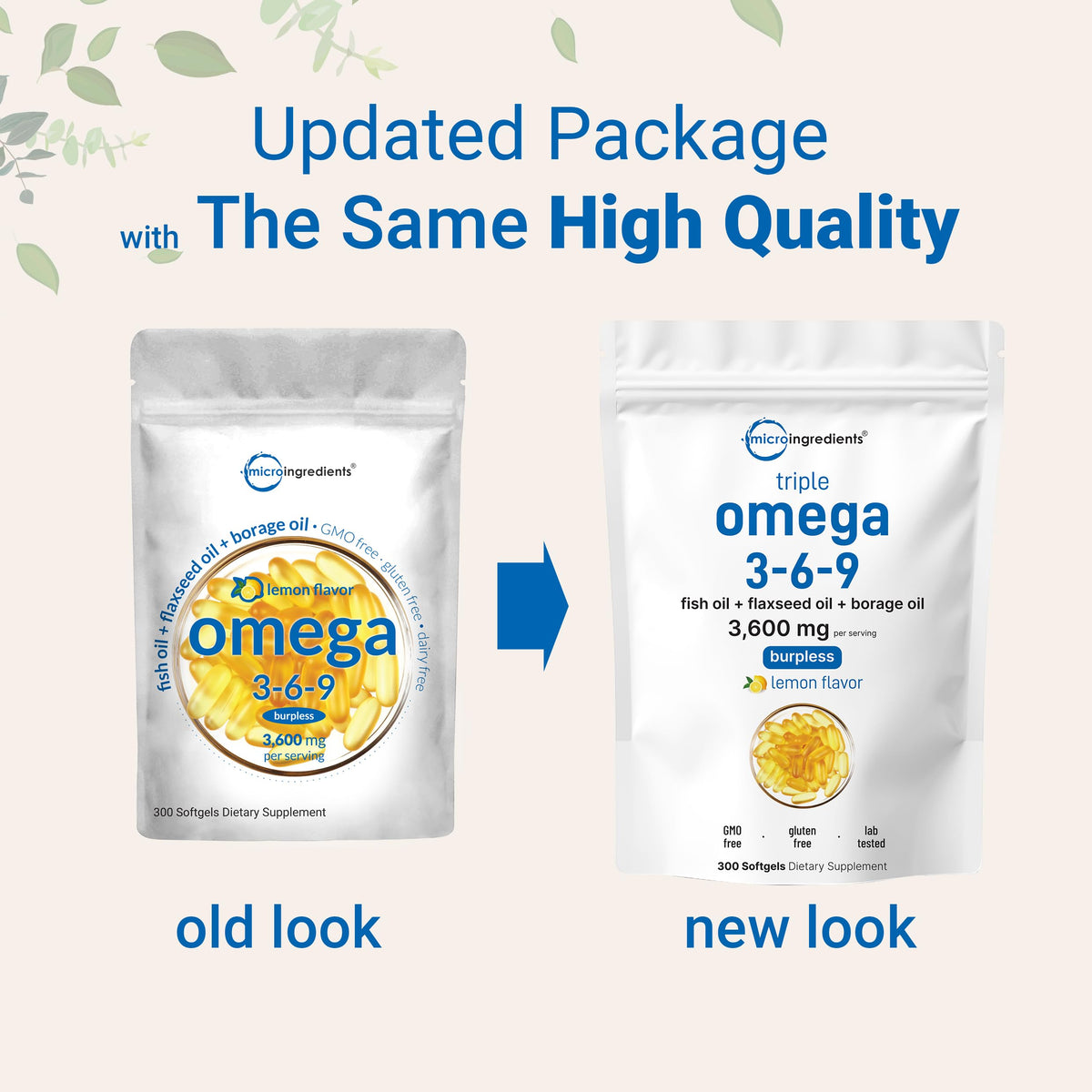 Omega 3-6-9 3600mg Lemon Flavor Softgels C685123