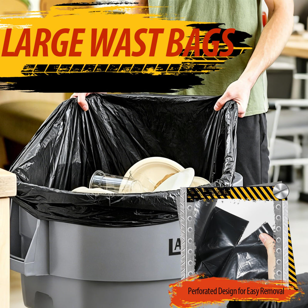 Black 42 Gallon Trash Bags 10 Count I19370