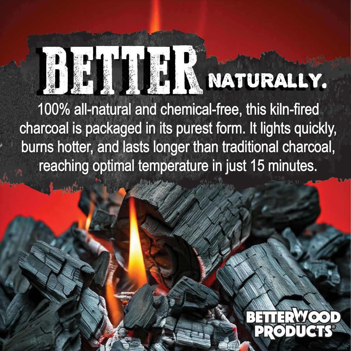 100% All Natural Hardwood Lump Charcoal 17.6 Pounds R16236