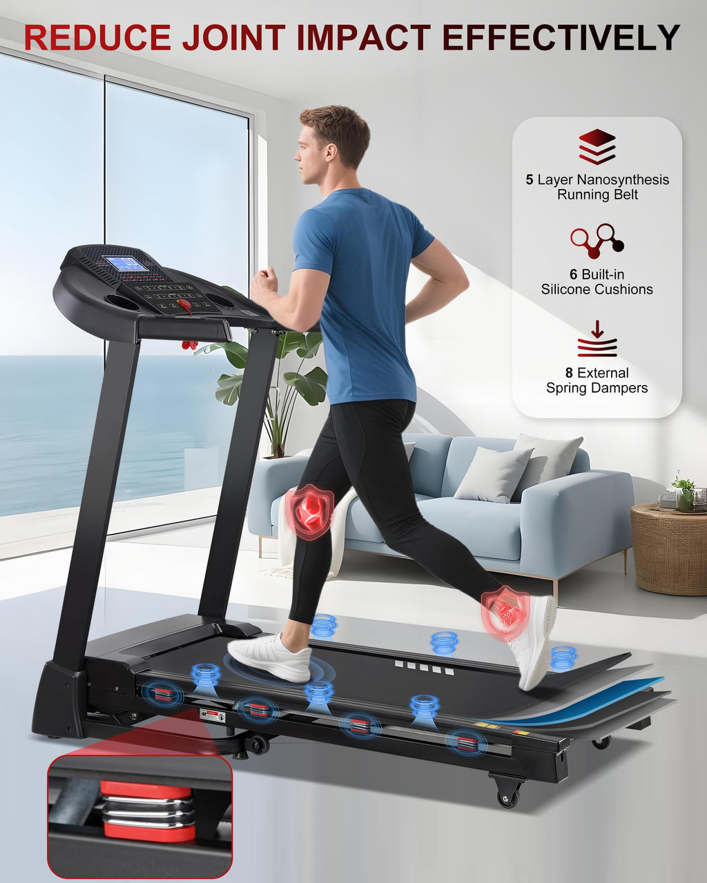 Heavy Duty Treadmill with 15-Level Auto Incline X2944
