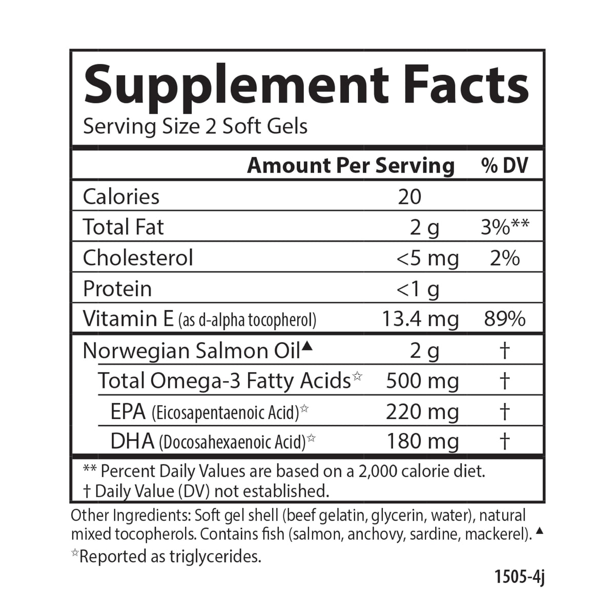 Salmon Oil 500 mg Omega-3s 300 Softgels X699