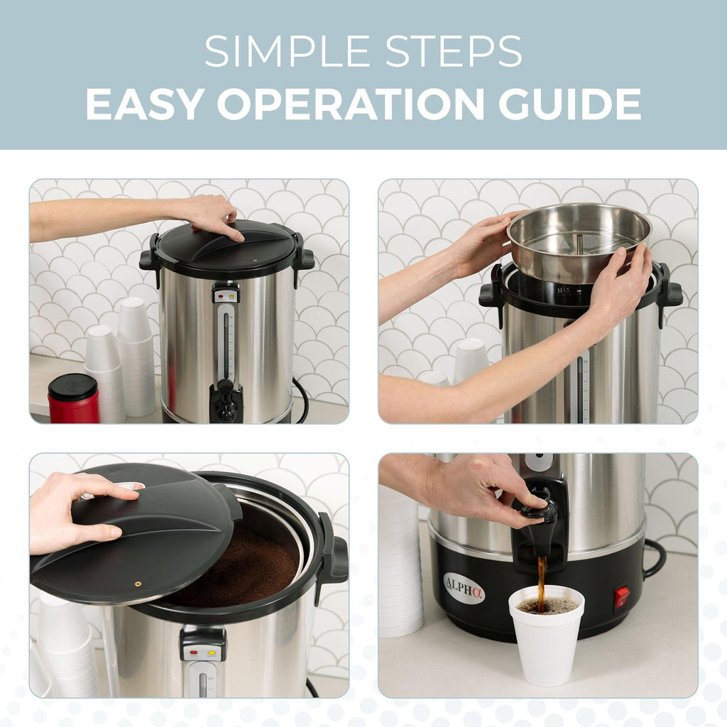 100 Cups Stainless Steel Electric Coffee Urn S343
