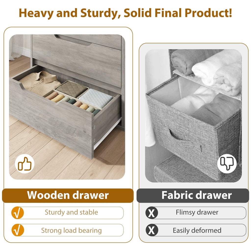 5 Drawer Vertical Dresser with Storage T872494