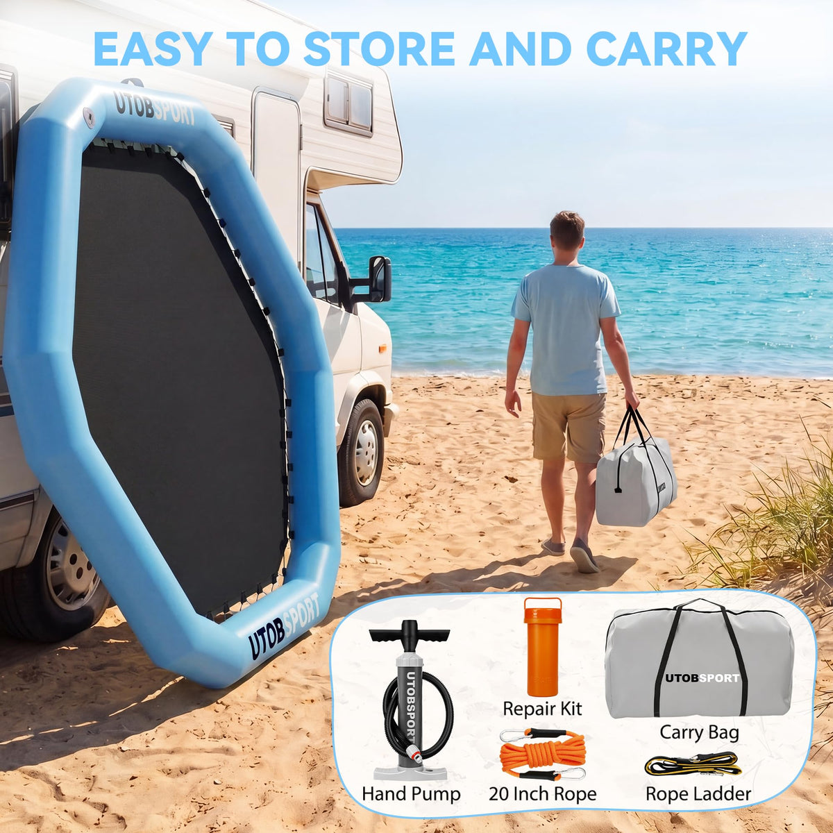 Inflatable Water Hammock Floating Platform with Cupholder K8577