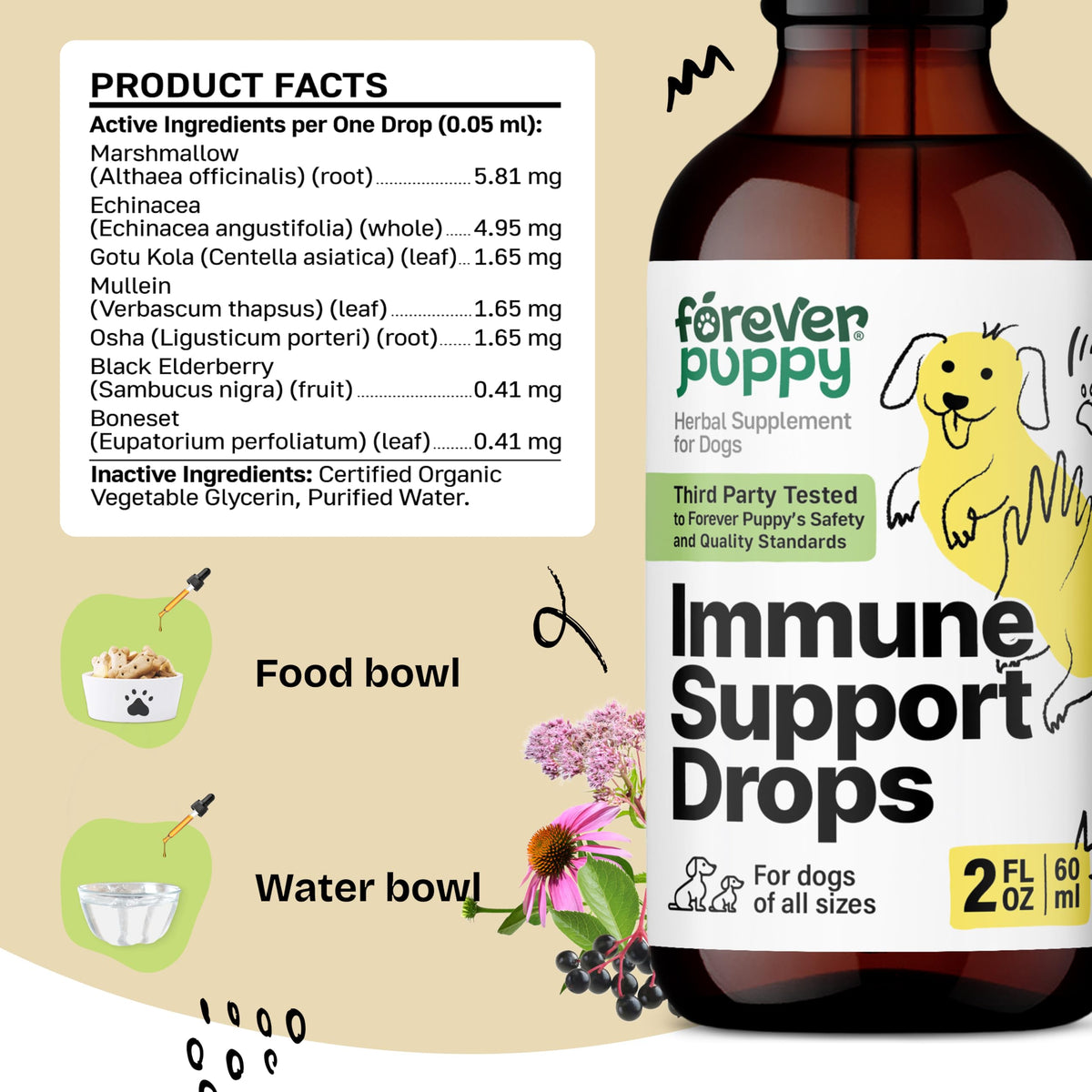 Elderberry Echinacea Dog Immune Support 2 oz H279