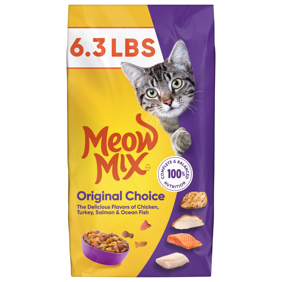 Dry Cat Food 6.3 Pound and Wet Cat Food Variety Pack 2.75 Ounce (Pack of 24) Q357801