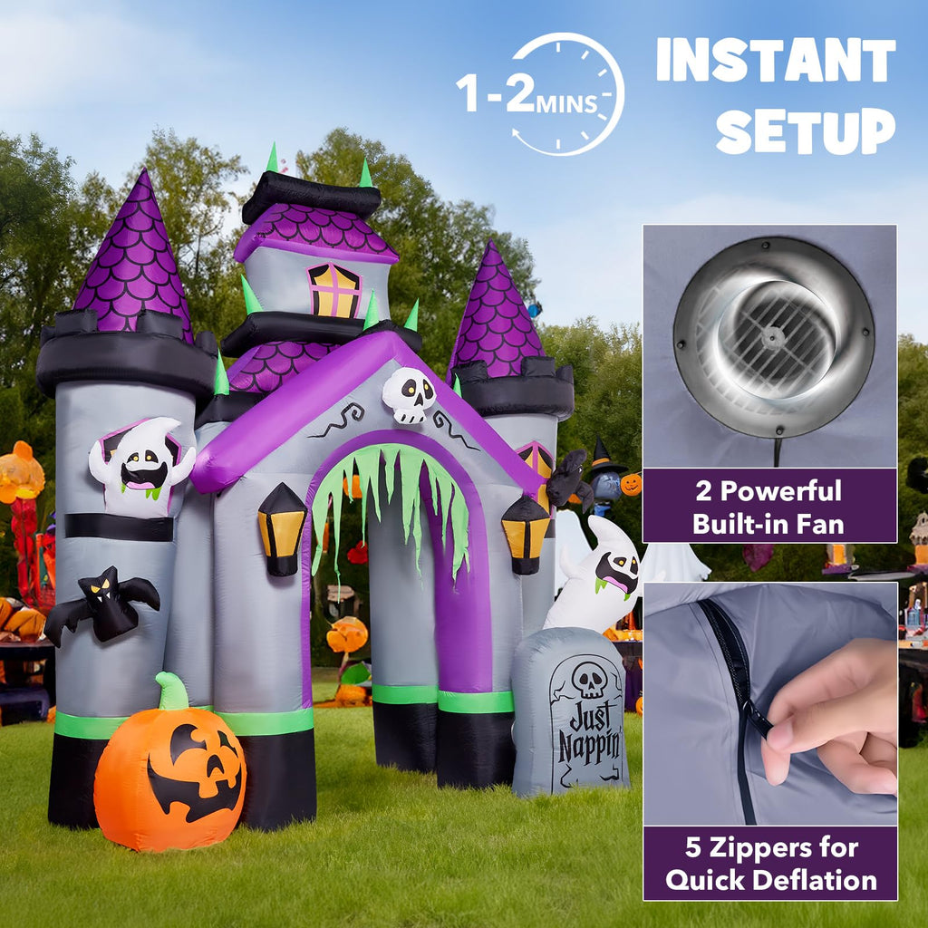 12 FT Halloween Inflatable Archway Outdoor Decoration L8330
