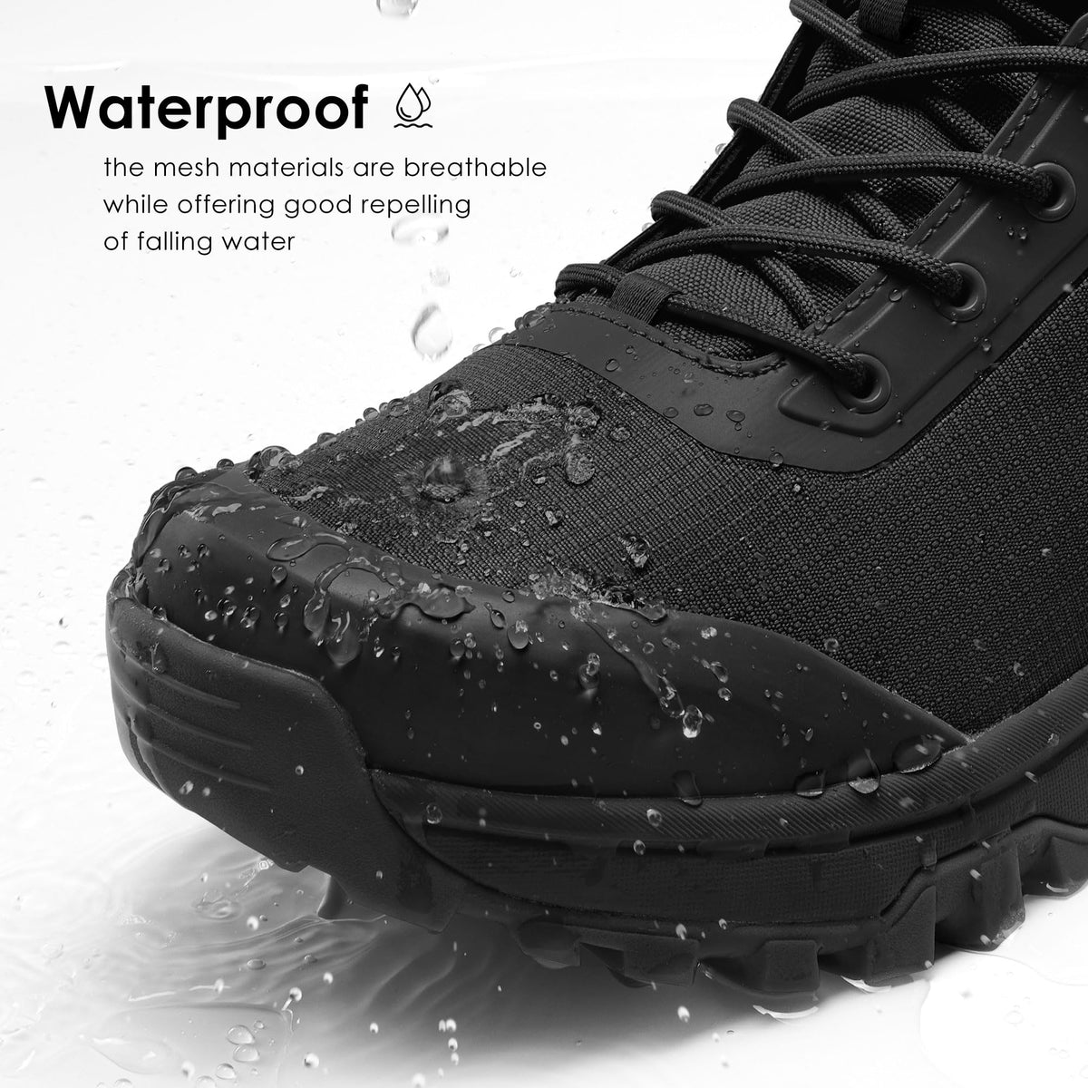 Lightweight Waterproof Side Zipper Work Boots O626066