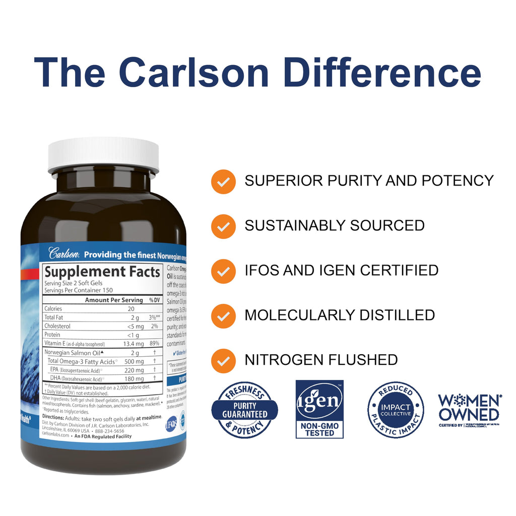 Salmon Oil 500 mg Omega-3s 300 Softgels X699