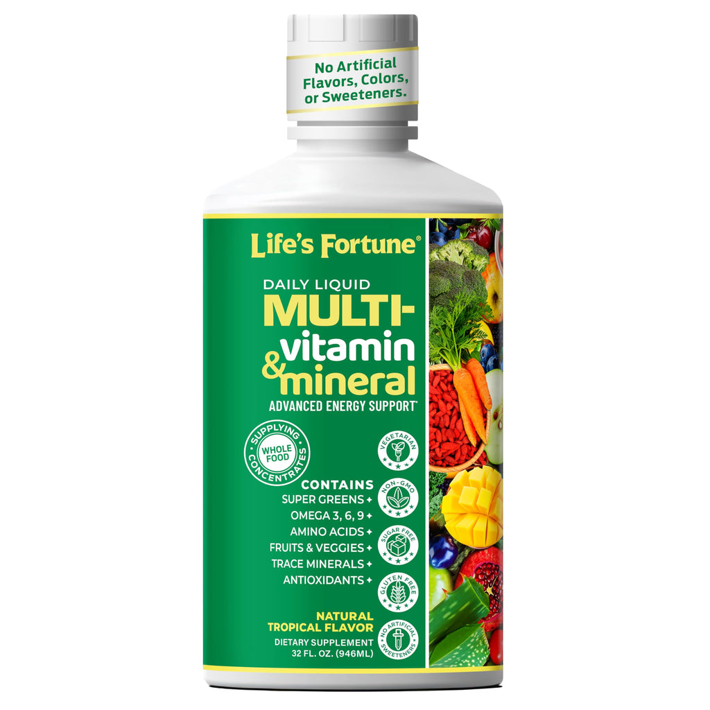 Liquid Multivitamin 90+ Nutrients Sugar Free Tropical Flavor 32 oz X895277