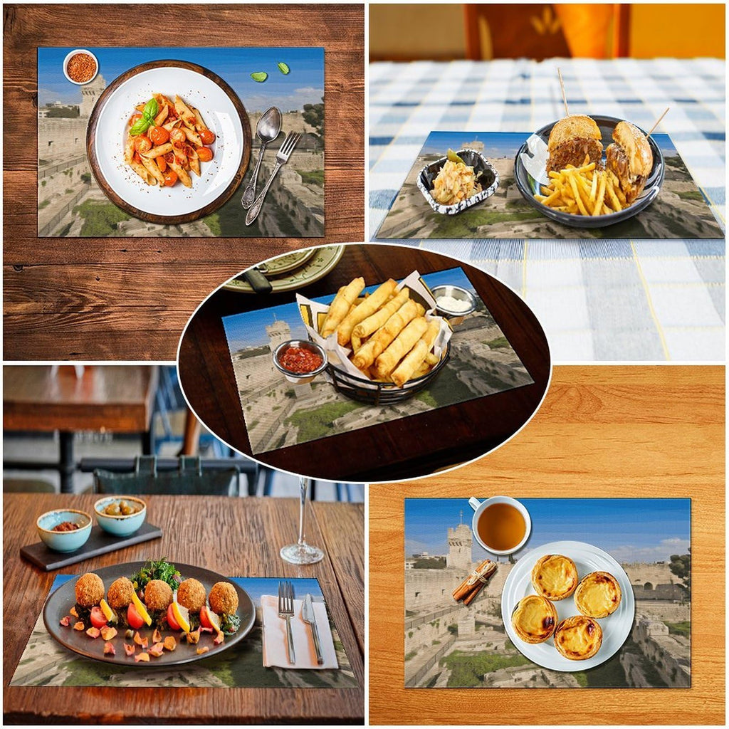 Washable Stain Resistant Placemats 4 PCS T64352