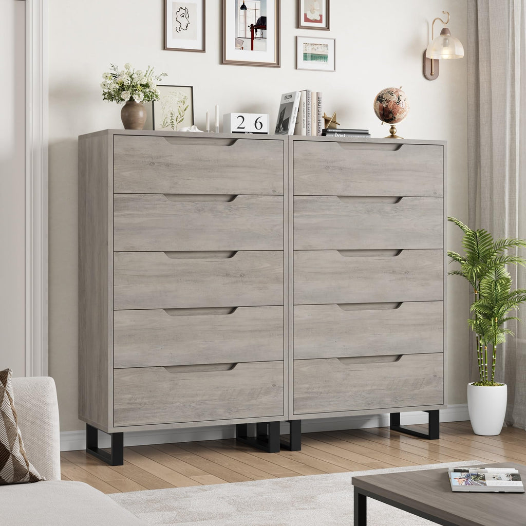 5 Drawer Vertical Dresser with Storage T872494