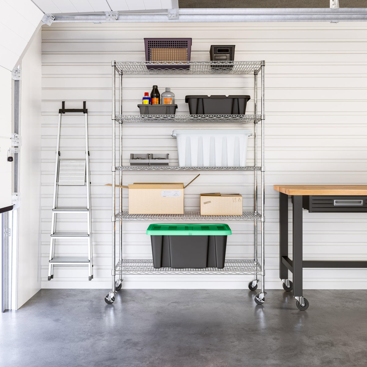 5-Tier Solid Steel Wire Shelving Rack M770817