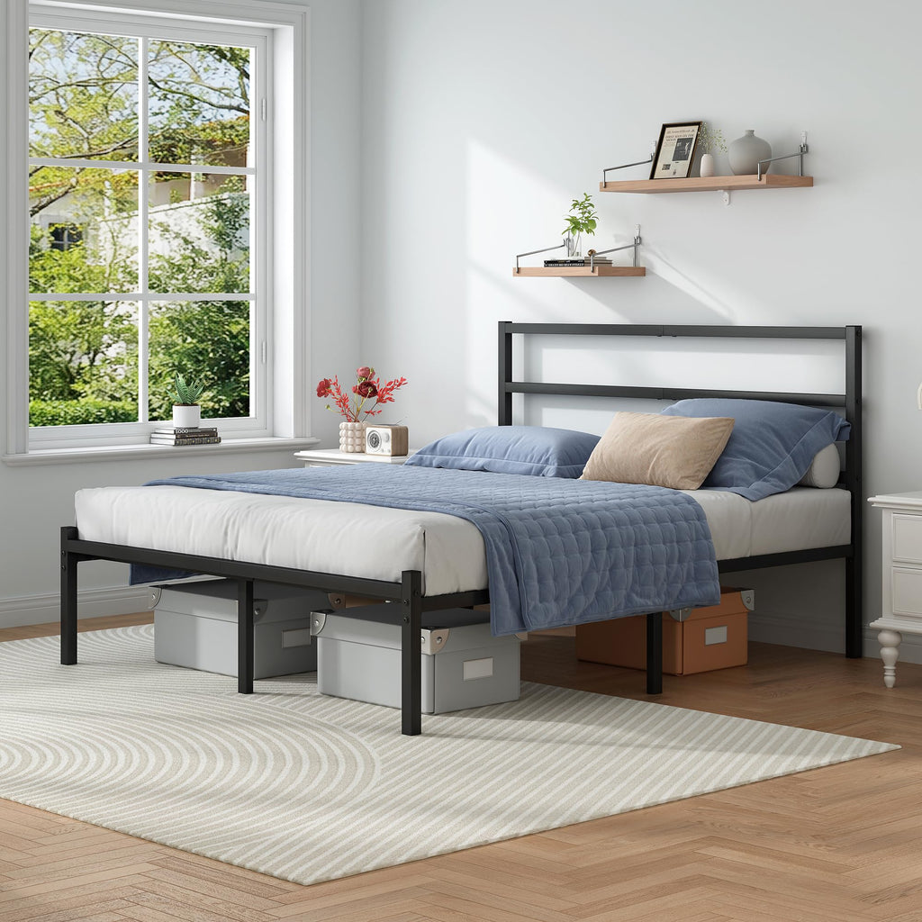 Black Full Size Bed Frame J313