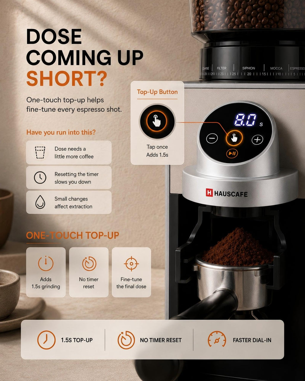 Electric Burr Coffee Grinder with 51 Grind Settings U251