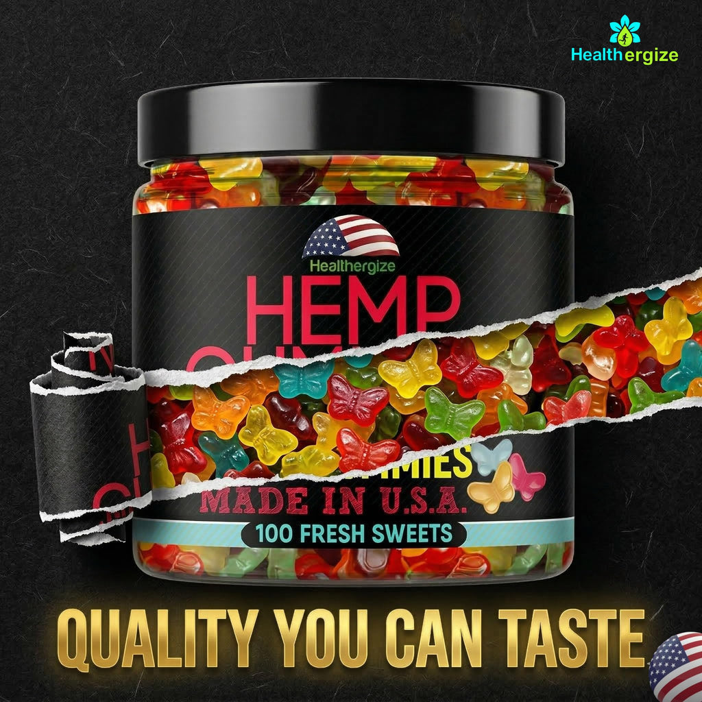 Hemp Gummies 10 Fruity Flavors 100 Count T614