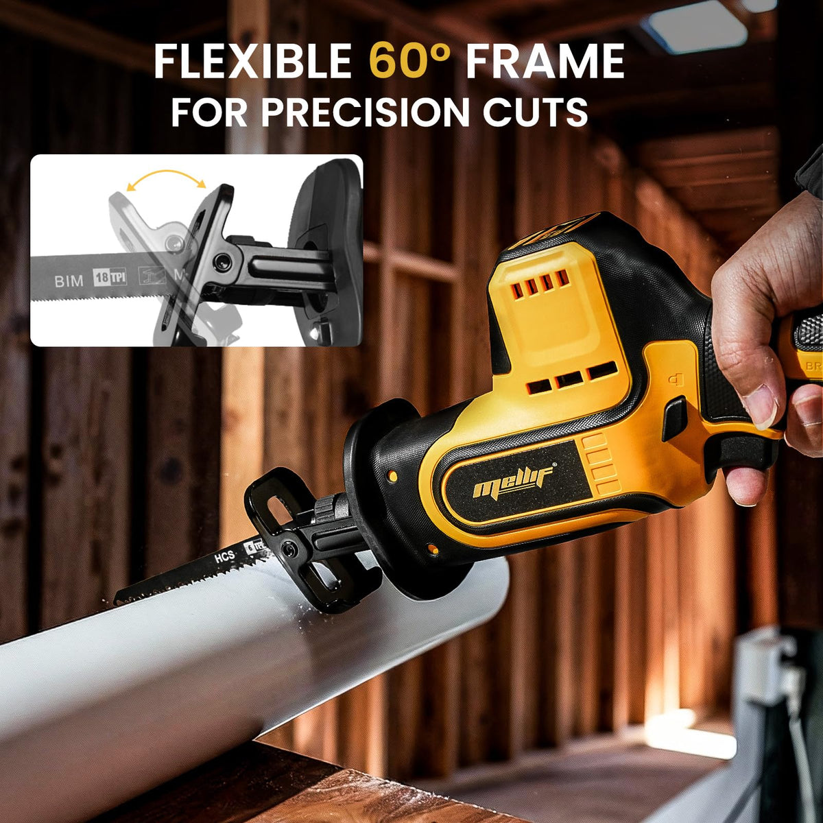 Brushless Cordless Reciprocating Saw, 3,000 SPM, 1" Stroke, Tool Only L664