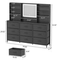 9 Drawer Dresser with LED Mirror K485