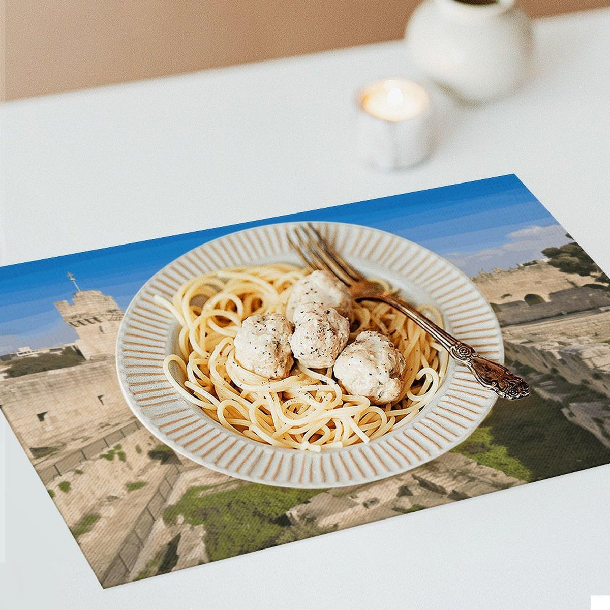 Washable Stain Resistant Placemats 4 PCS T64352