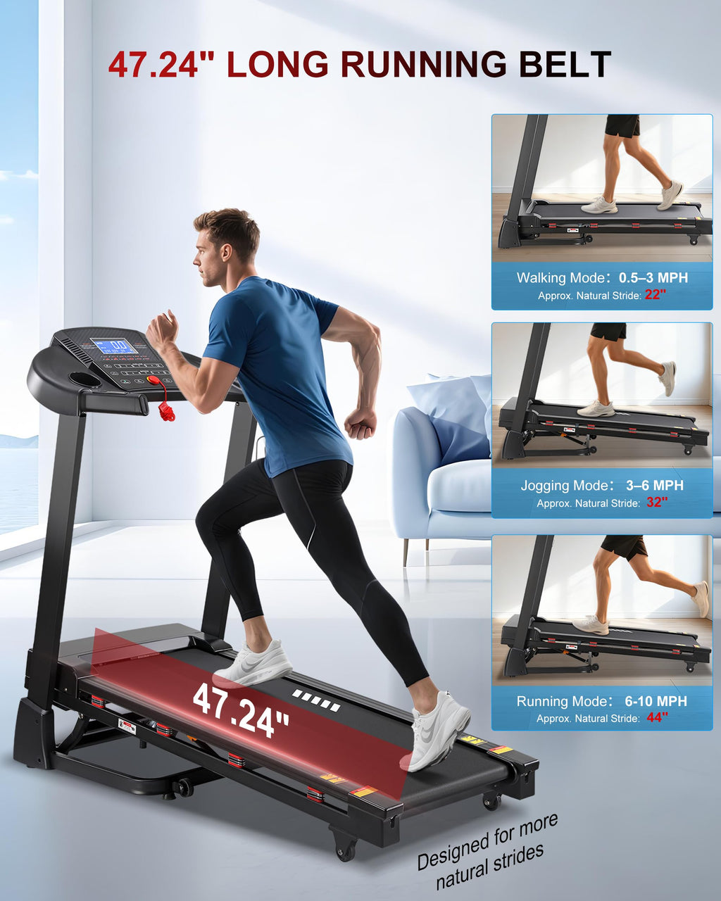 Heavy Duty Treadmill with 15-Level Auto Incline X2944