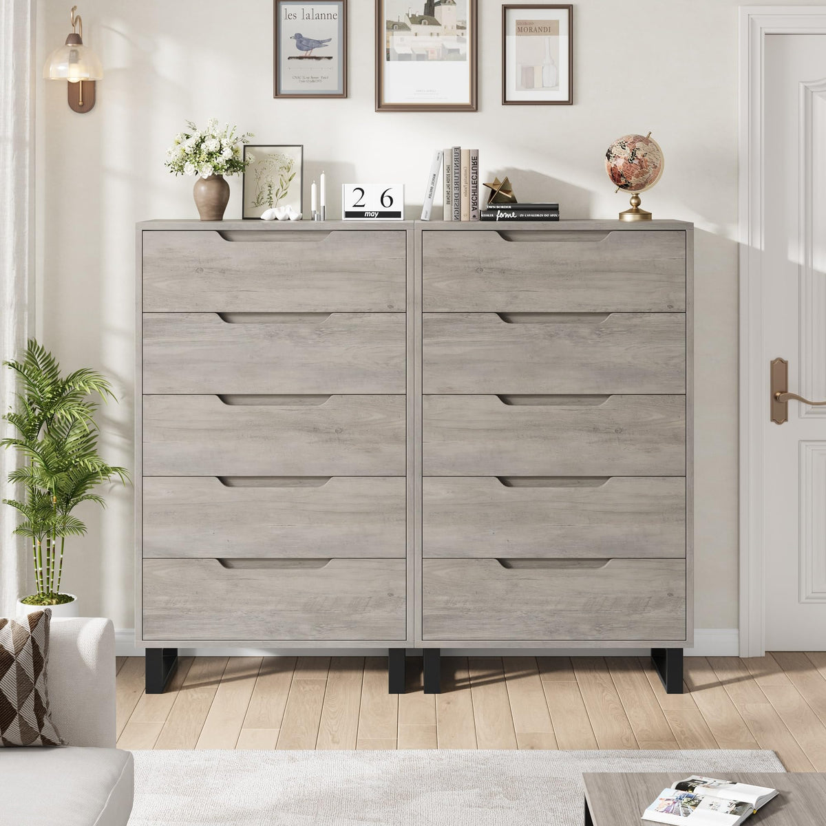 5 Drawer Vertical Dresser with Storage T872494