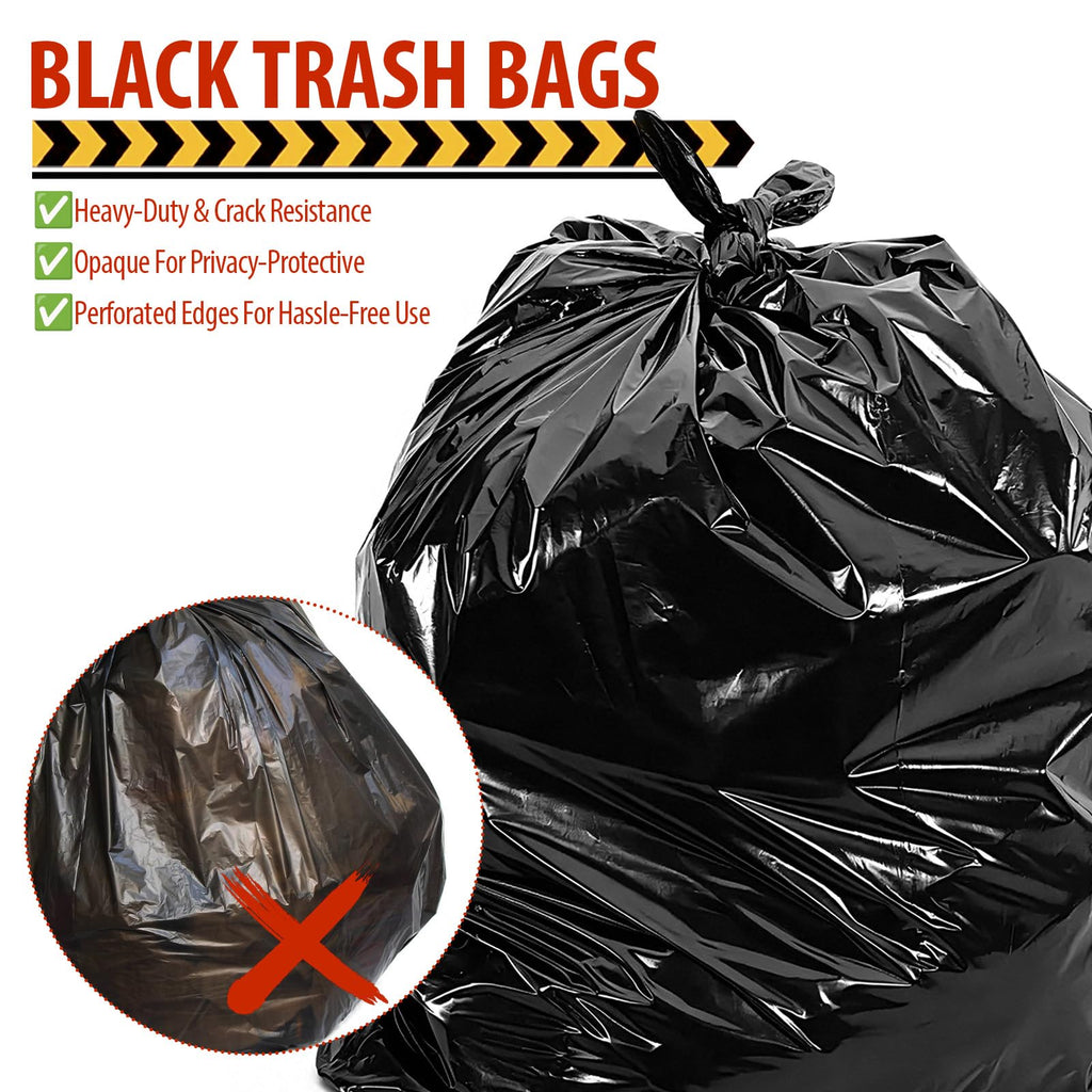 Black 42 Gallon Trash Bags 10 Count I19370