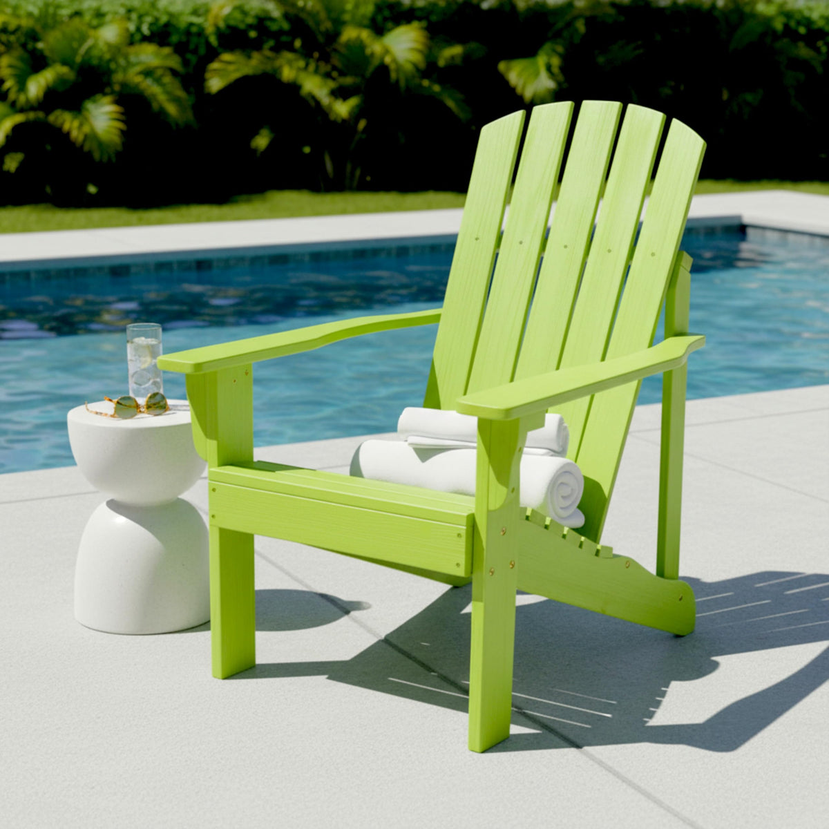 Lime Green Wooden Adirondack Chair D5886