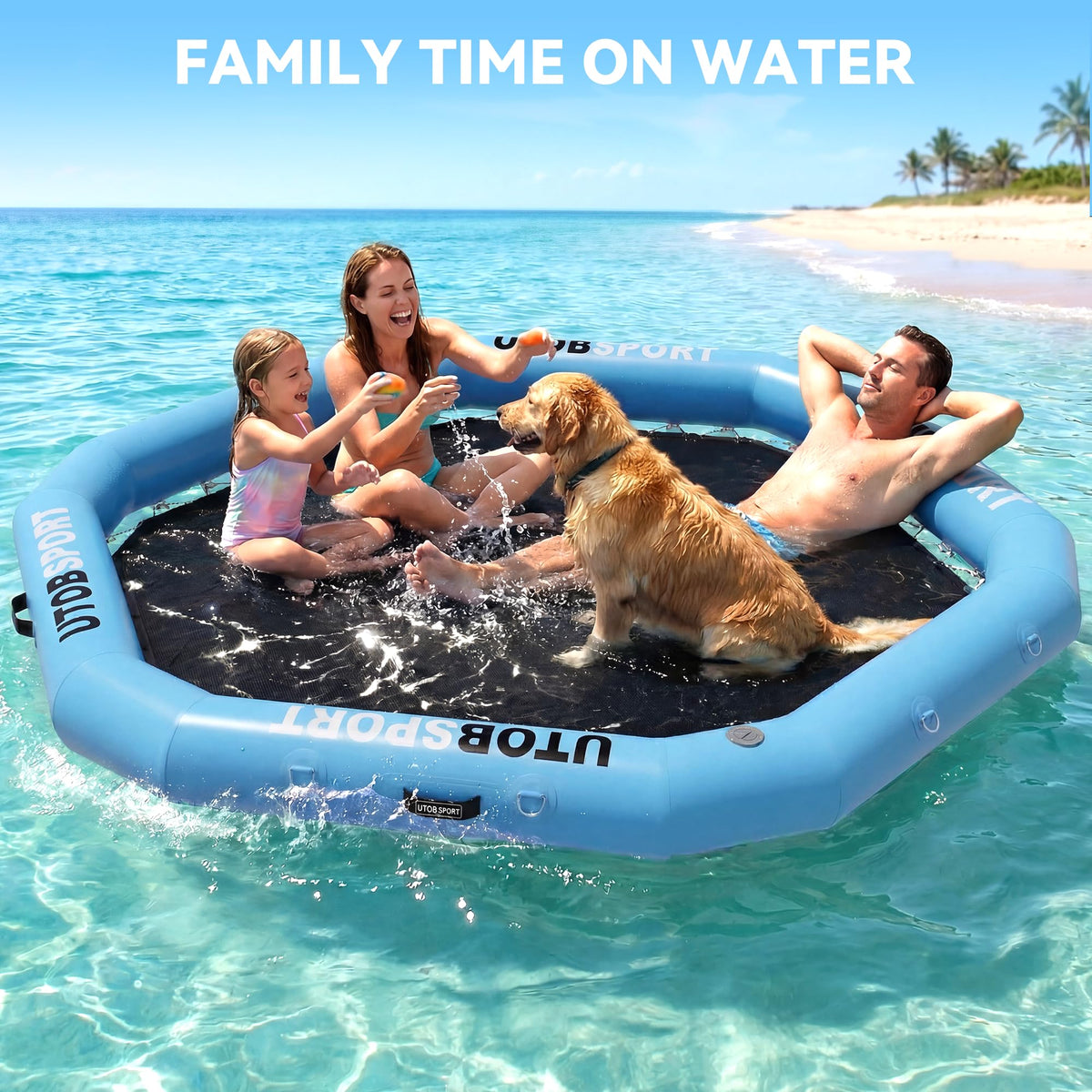 Inflatable Water Hammock Floating Platform with Cupholder K8577