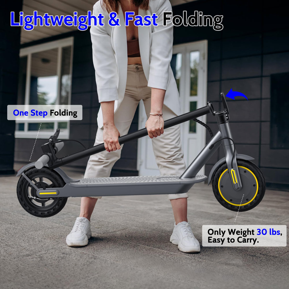 Electric Scooter with Dual Suspension Y472166