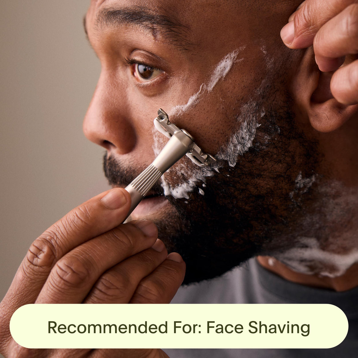 Black All-Metal Single Blade Razor V720654
