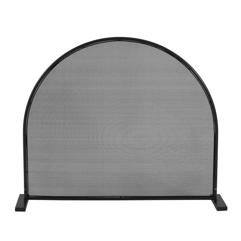 Black Freestanding Fireplace Screen D5583