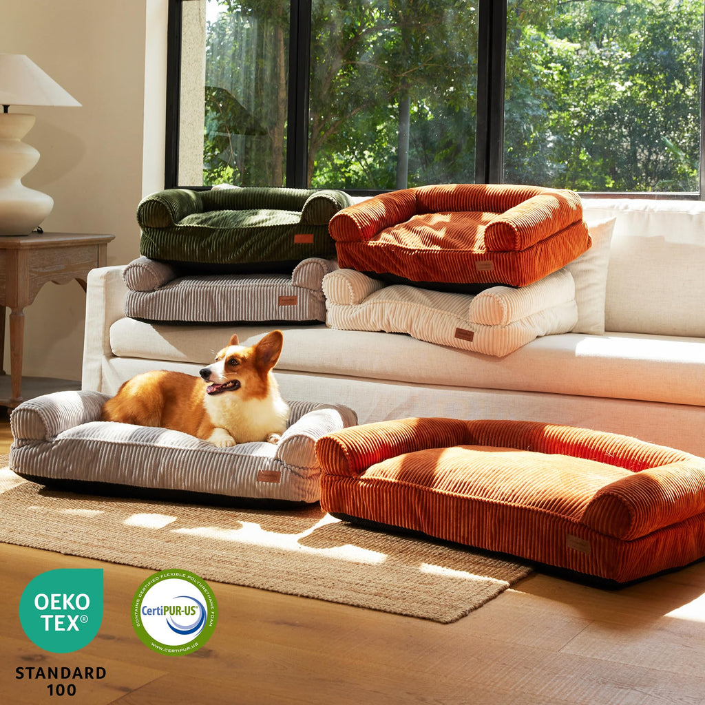 Corduroy Waterproof Washable Cover Dog Couch Bed S439
