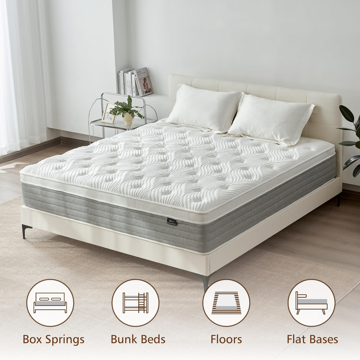 12 Inch Medium Firm Full Size Hybrid Mattress in a Box L589930