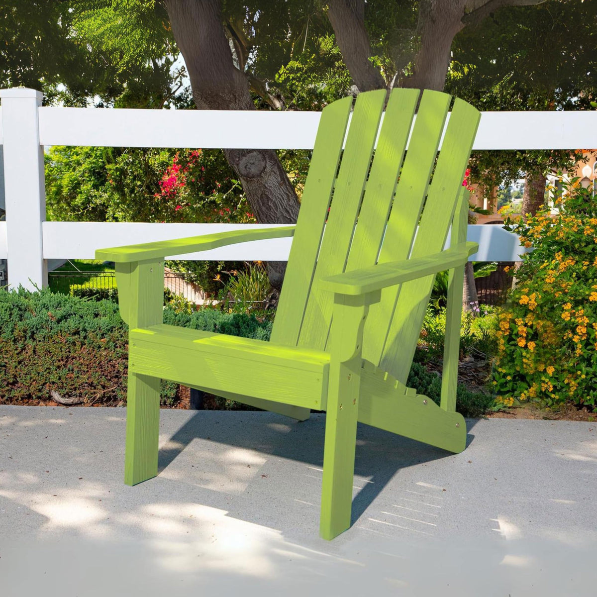 Lime Green Wooden Adirondack Chair D5886