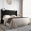 Queen Bed Frame with Storage Headboard W929